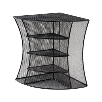 Wralxan Black Mesh Desktop Corner Organizer